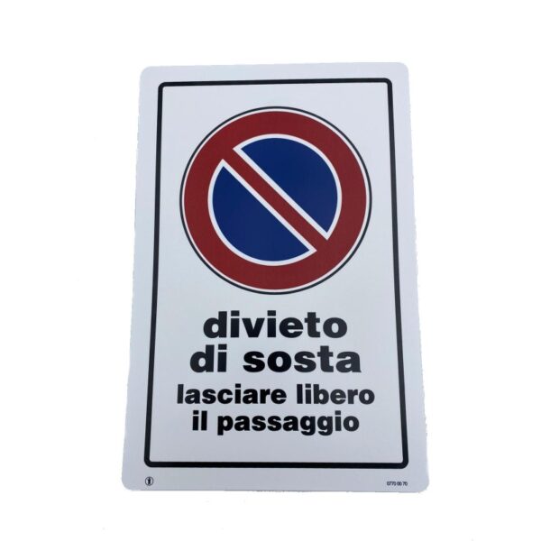 CartelloDakota20x30cmDIVIETODISOSTAcolorebianco,blu,neroerosso