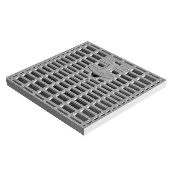 CoperchioagrigliaconmanigliaDakota400x400mmgrigioperpozzettoispezione