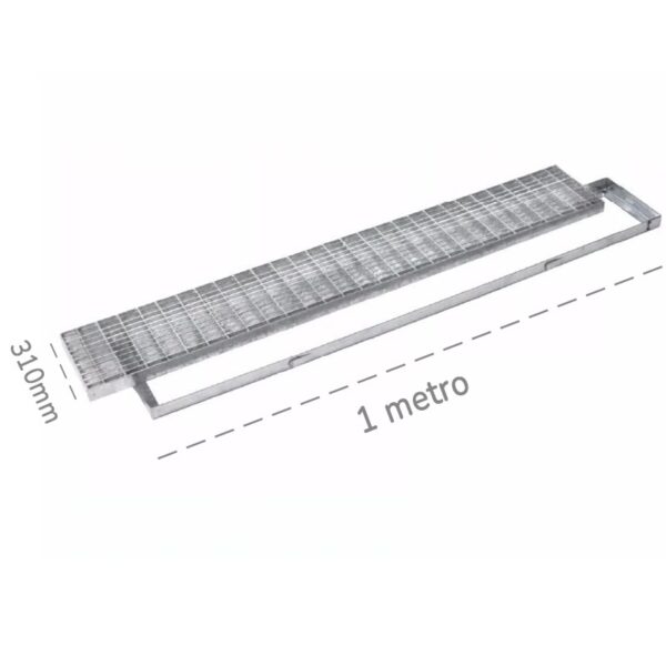 GrigliacontelaioDakota1000x310mmconmagliaantitaccoinacciaiozincato