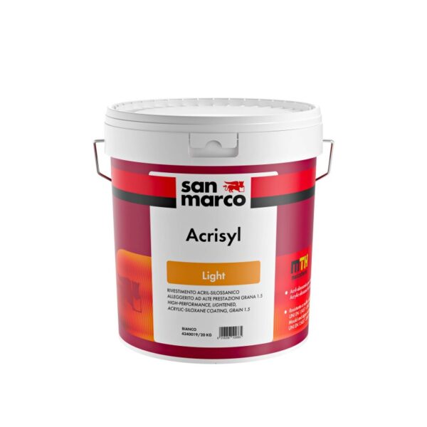 RivestimentomuraleSanMarcoAcrisylLightgrana1,2alleggeritoadalteprestazioni(Secchio20Kg)
