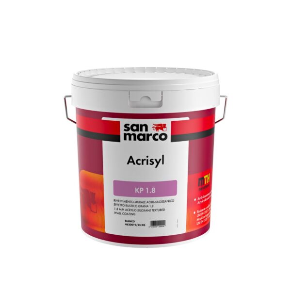RivestimentomuraleSanMarcoAcrisylgrana1,8effettorustico(Secchio25Kg)